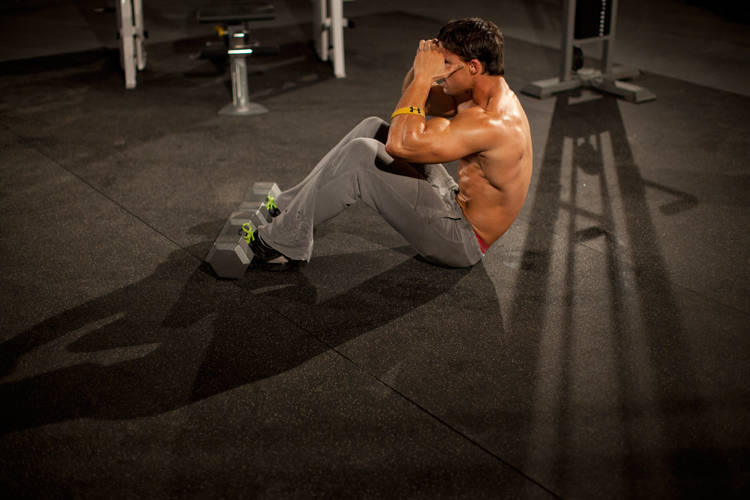3/4 Sit-Up, end position