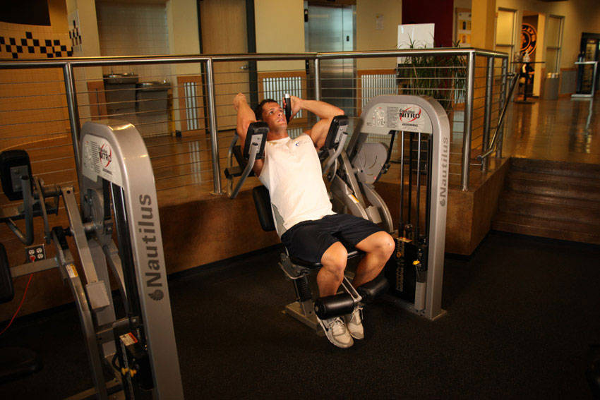 Ab Crunch Machine, start position
