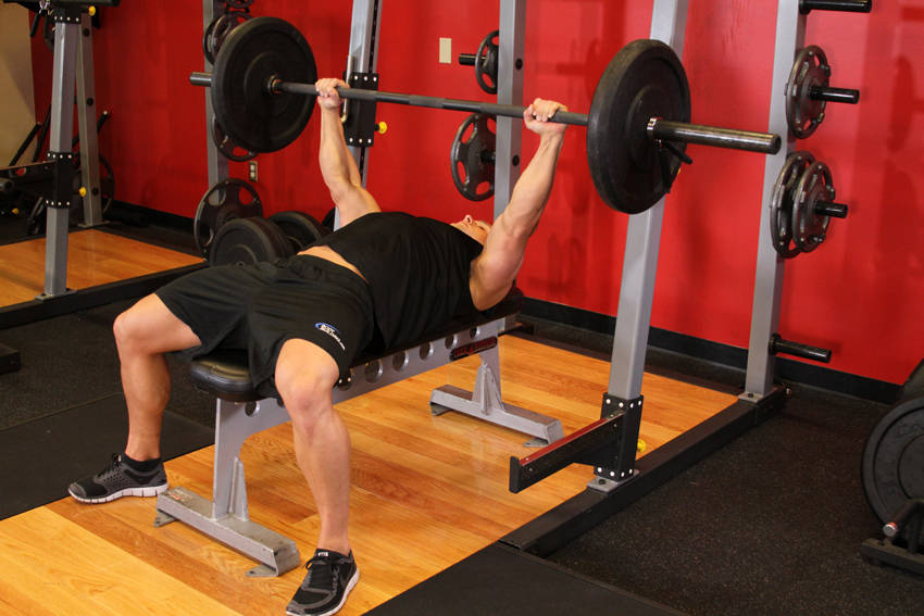 Barbell Bench Press - Medium Grip, start position