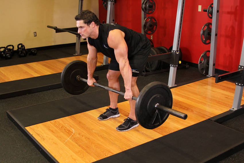 Barbell Rear Delt Row, start position