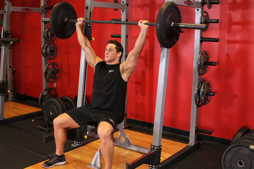 Barbell Shoulder Press, start position