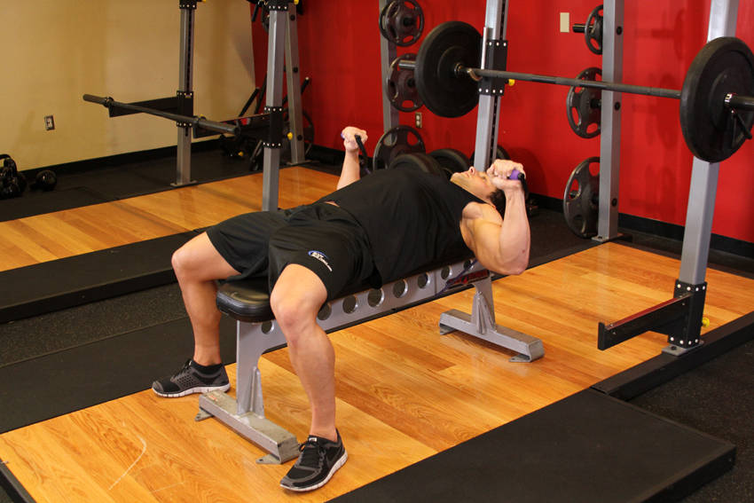 Bench Press - With Bands, start position