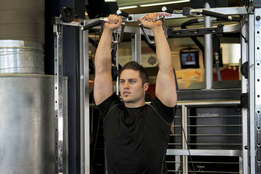 Cable Shoulder Press, end position
