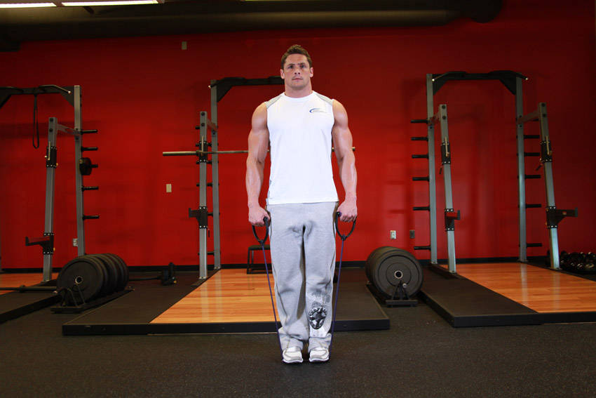 Calf Raises - With Bands, start position