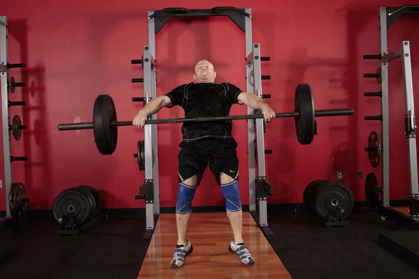 Hang Snatch - Below Knees, end position