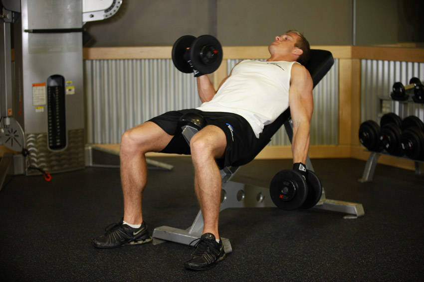Incline Dumbbell Curl, start position