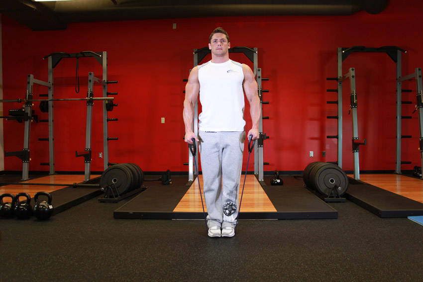 Lateral Raise - With Bands, start position