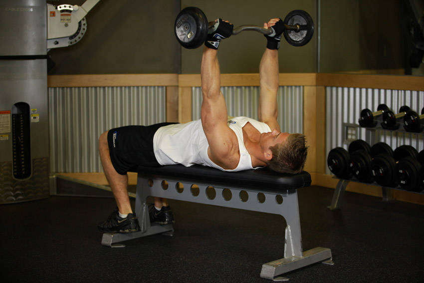 Lying Triceps Press, start position