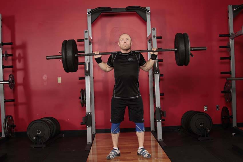 Push Press - Behind the Neck, start position