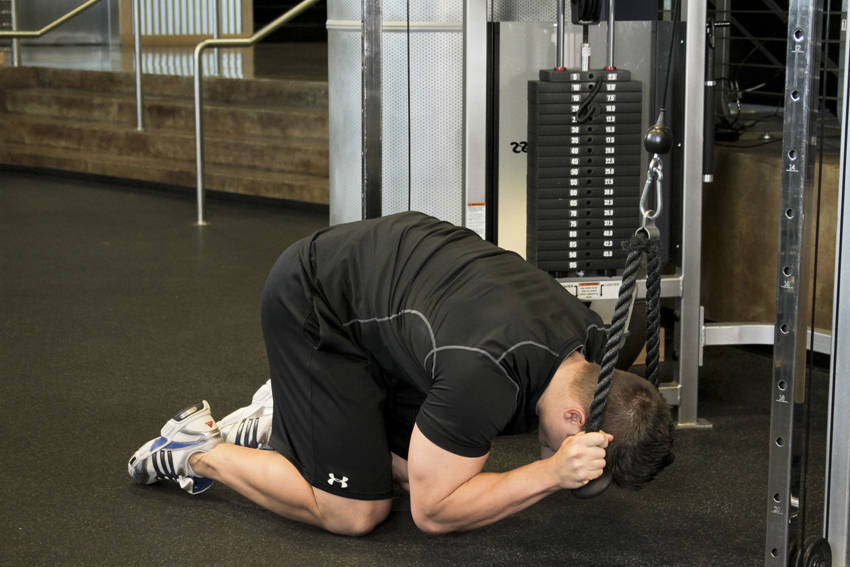 Rope Crunch, end position