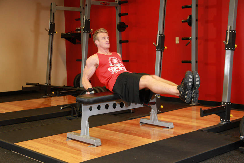 Seated Leg Tucks, end position