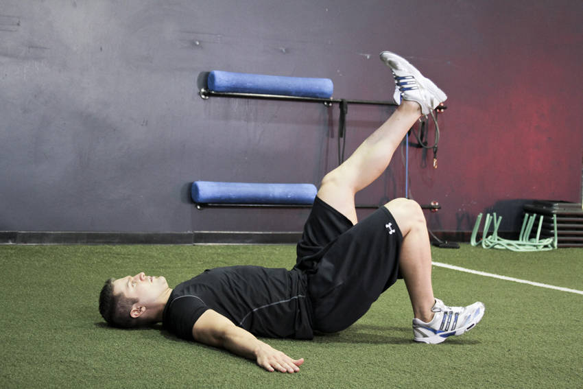 Single Leg Glute Bridge, start position