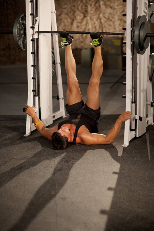 Smith Machine Leg Press, start position