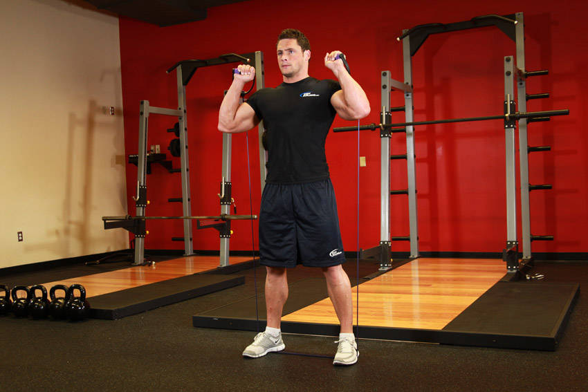 Squats - With Bands, start position