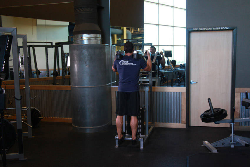 Standing Calf Raises, start position