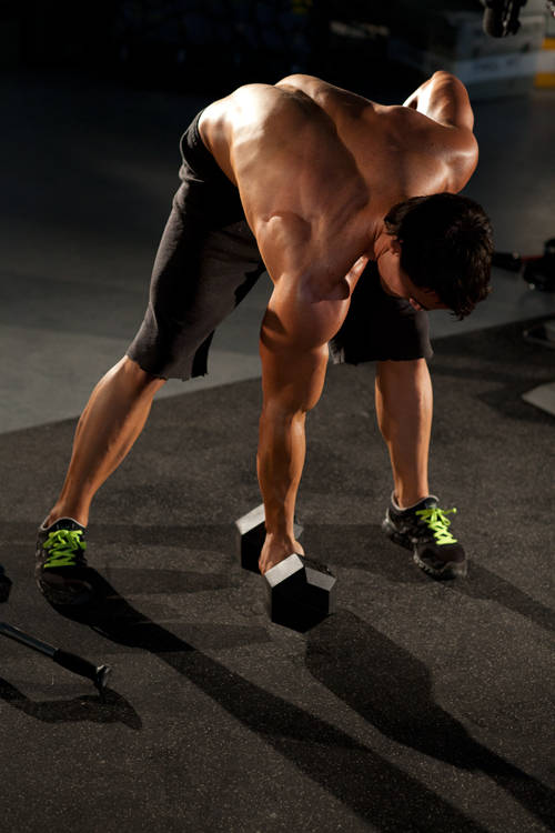 Standing Concentration Curl, start position