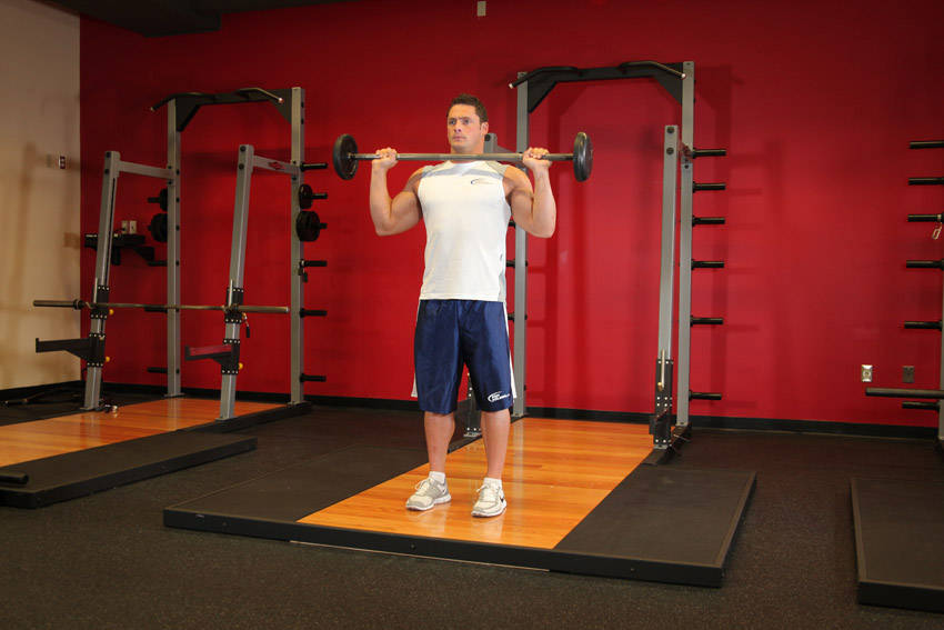 Standing Military Press, start position