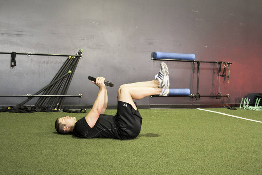 Weighted Crunches, start position